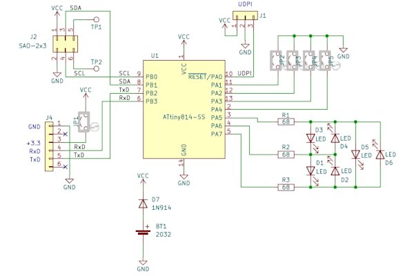 SYN SHOP Badge Schematic